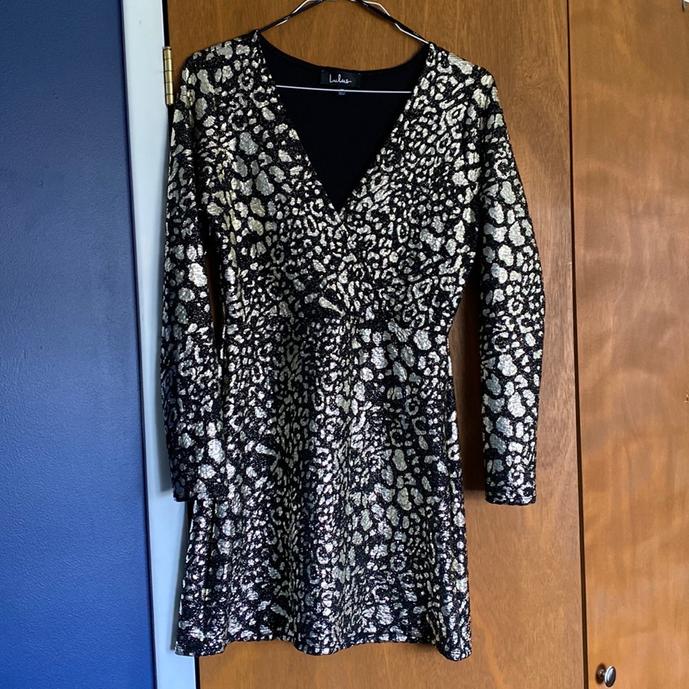 Animal print cocktail dress size medium